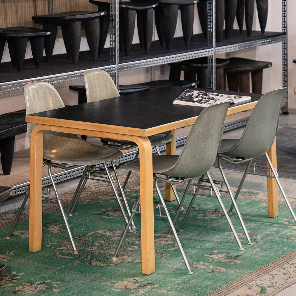 Dining Table by Alvar Aalto (Black Linoleum)